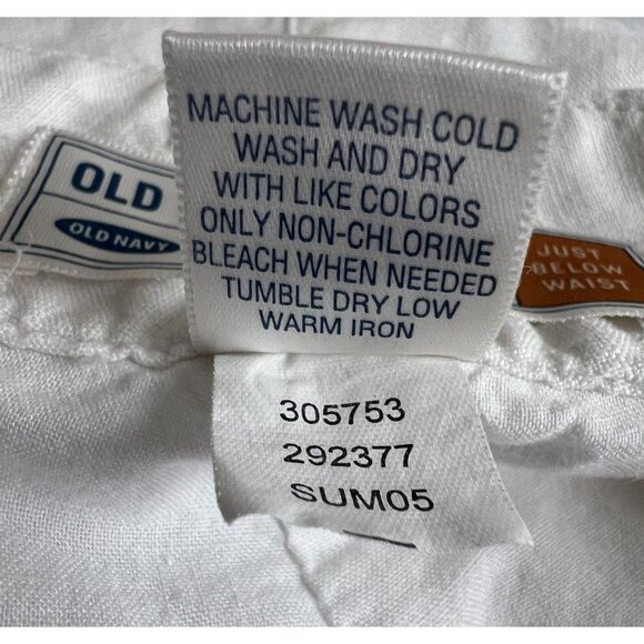 Old Navy Women's 100% Linen Capri Pants Just Below Waist Lined Size 4 - Picture 6 of 11